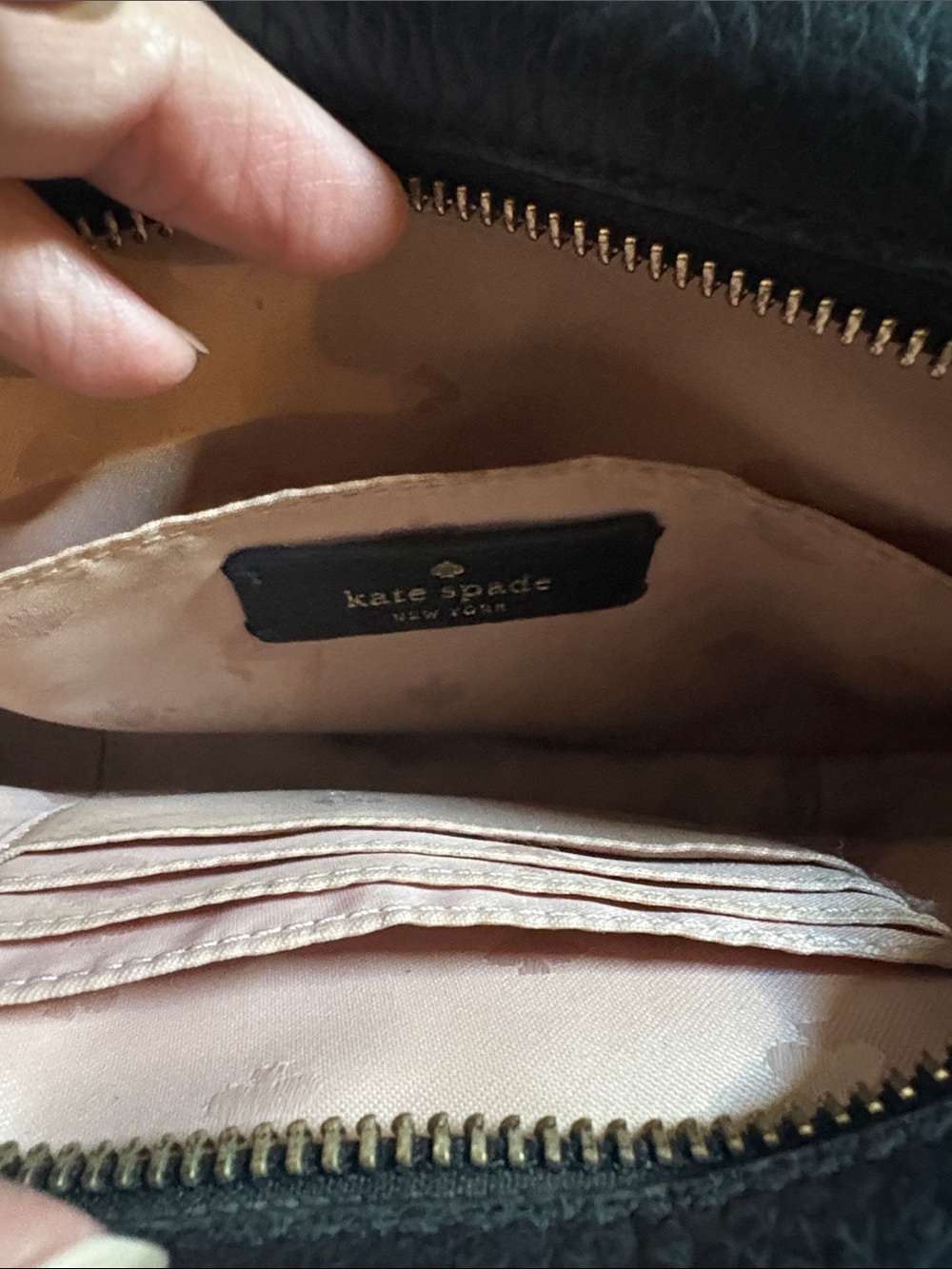 kate spade Black Pebbled Leather Tassel Crossbody - Picture 6 of 7